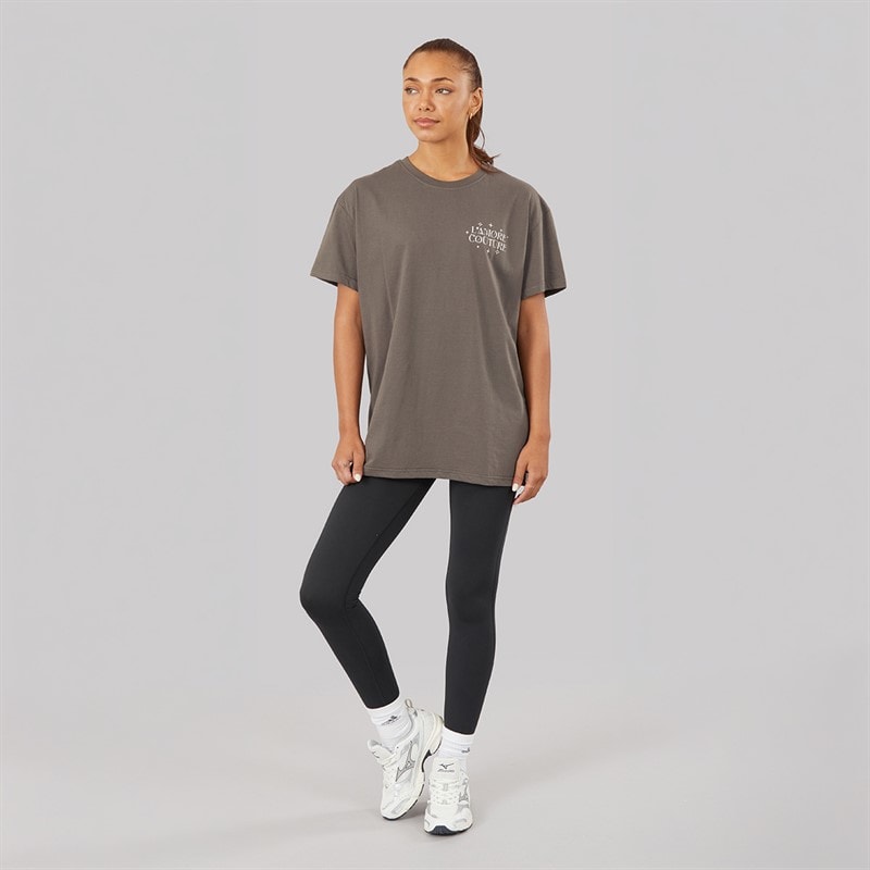 L'amore Couture Dame Juniper Oversized T-shirt Charcoal - Billede 4