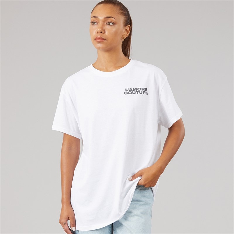 L'amore Couture Dame Texas T-shirt Hvid - Billede 2