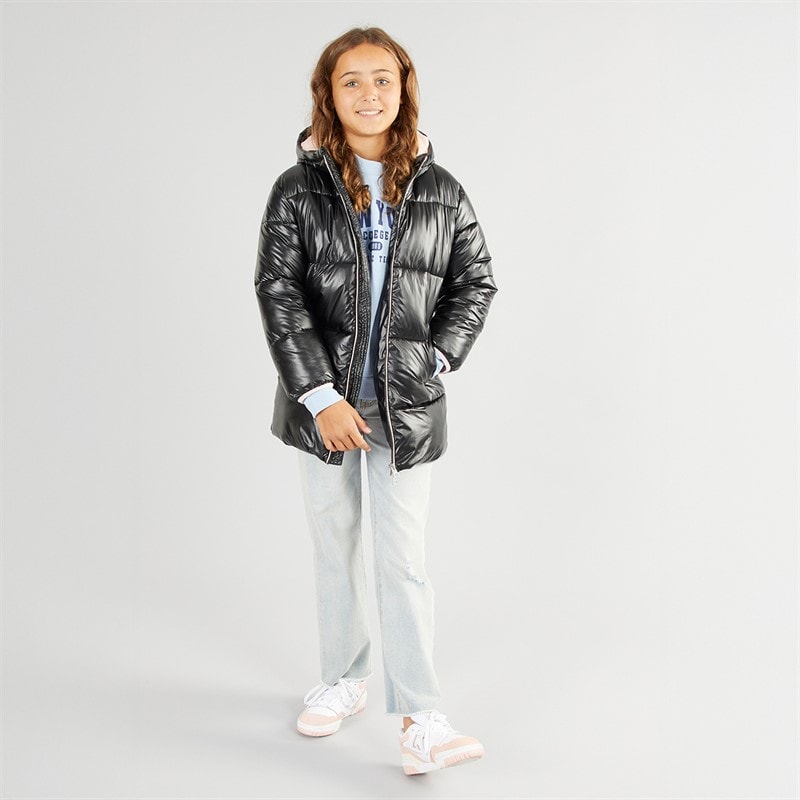 U.S. POLO ASSN. Piger Lang Vatteret Jakke Sort - Billede 4