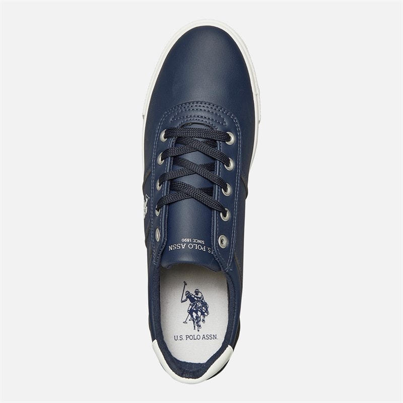 U.S. POLO ASSN. Herre Bobby PU Træningssko Navy/Hvid PU - Billede 4