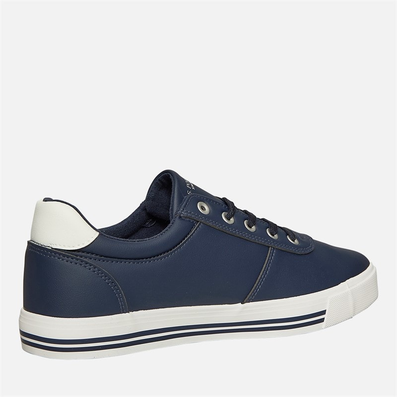 U.S. POLO ASSN. Herre Bobby PU Træningssko Navy/Hvid PU - Billede 5