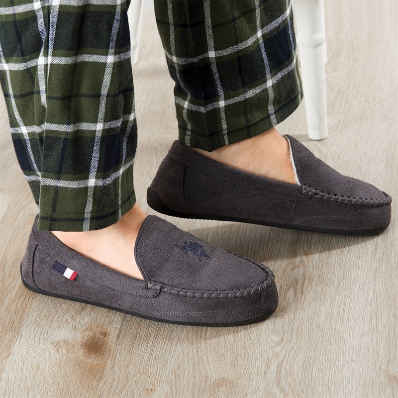 U.S. POLO ASSN. Herre Miky Mokkasin Hjemmesko Charcoal / Blå