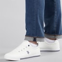U.S. POLO ASSN. Herre Bobby PU Træningssko Hvid / Navy PU