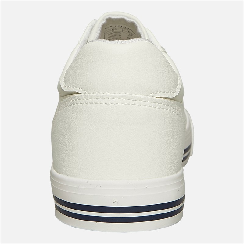 U.S. POLO ASSN. Herre Bobby PU Træningssko Hvid / Navy PU - Billede 3