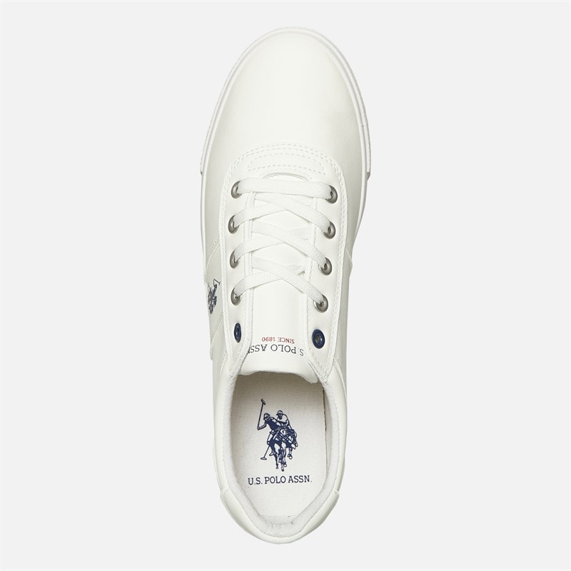 U.S. POLO ASSN. Herre Bobby PU Træningssko Hvid / Navy PU - Billede 4