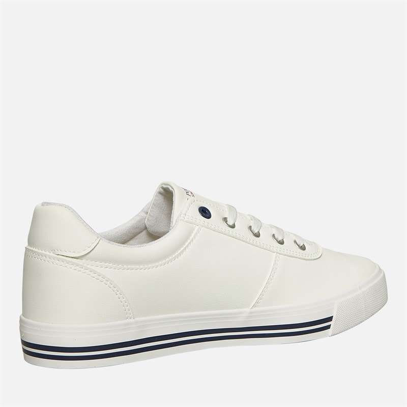 U.S. POLO ASSN. Herre Bobby PU Træningssko Hvid / Navy PU - Billede 5