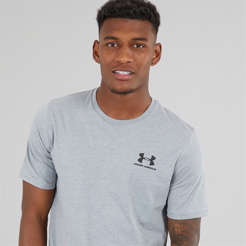 Under Armour Herre Sportstyle T-Shirt Lys Grå Mergel - Billede 3
