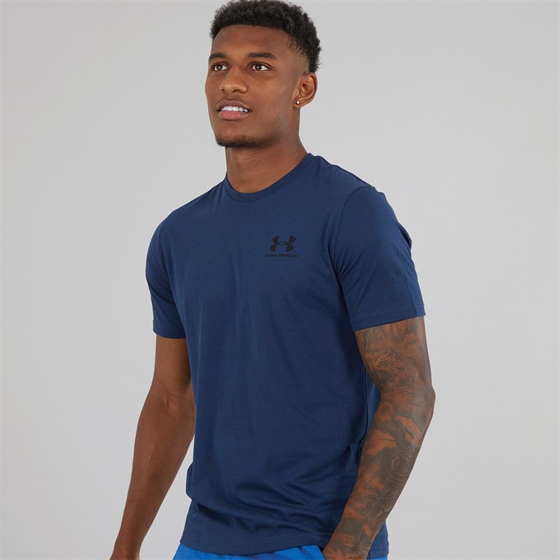 Under Armour Herre UA Sportstyle Left Chest Sport træningstrøjer Marineblå - Billede 1