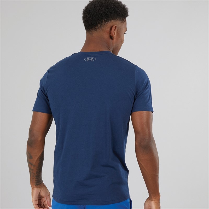Under Armour Herre UA Sportstyle Left Chest Sport træningstrøjer Marineblå - Billede 2