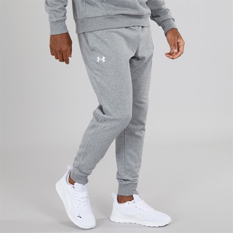Under Armour Herre UA Rival Fleece Joggingbukser Castlerock Lys Heather/Hvid
