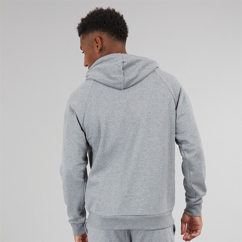 Under Armour Hættetrøje til Herre UA Rival Fleece Logo Castlerock Lysegrå/Hvid - Billede 2