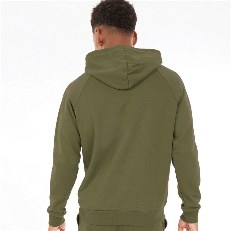Under Armour Hættetrøje til Herre UA Rival Fleece Logo Marine OD Grøn/Hvid - Billede 2