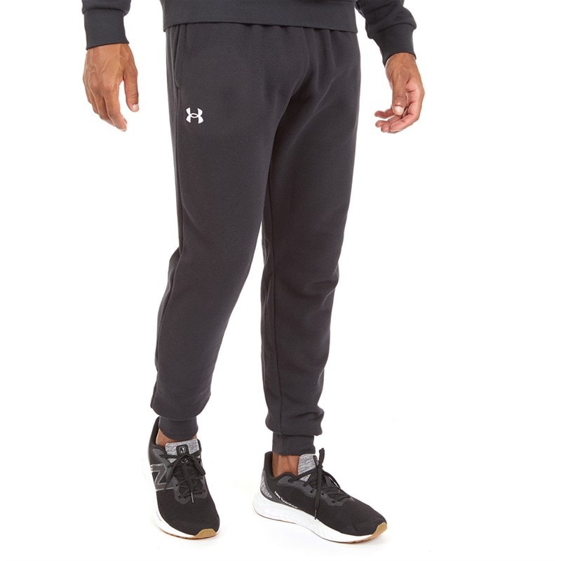 Under Armour Herre UA Rival Fleece Joggingbukser Sort/Hvid