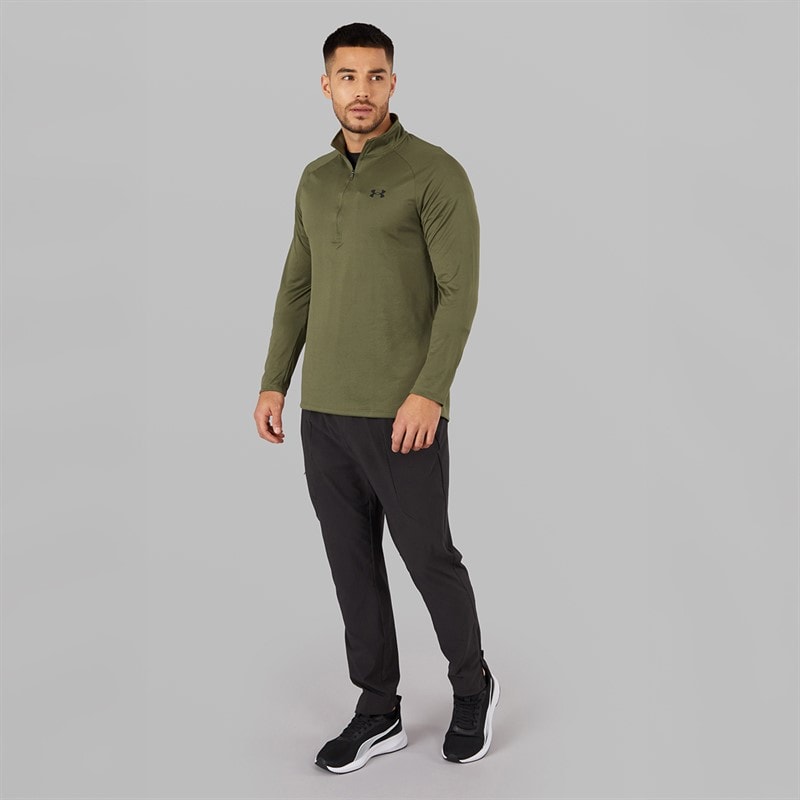 Under Armour Herre UA Tech 2.0 1/2 Zip Marine OD Grøn/Sort - Billede 4