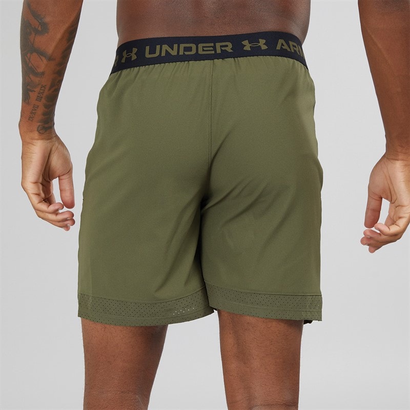 Under Armour Herre UA Vanish Vævet 6 tommer Shorts Marine OD Grøn/Sort - Billede 3