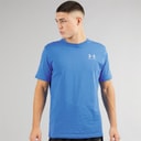 Under Armour Herre UA Sportstyle Venstre Bryst Kortærmet T-shirt Blå Atlantis/Blå Rolig