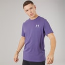 Under Armour Herre UA Sportstyle venstre bryst kortærmet t-shirt Purple Luxe/Hvid