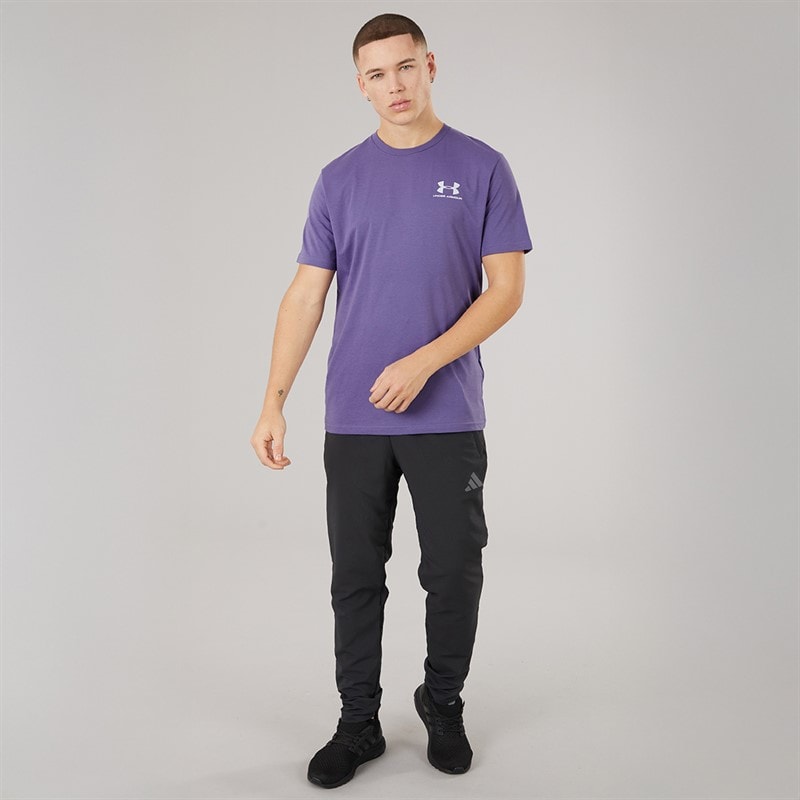 Under Armour Herre UA Sportstyle venstre bryst kortærmet t-shirt Purple Luxe/Hvid - Billede 4
