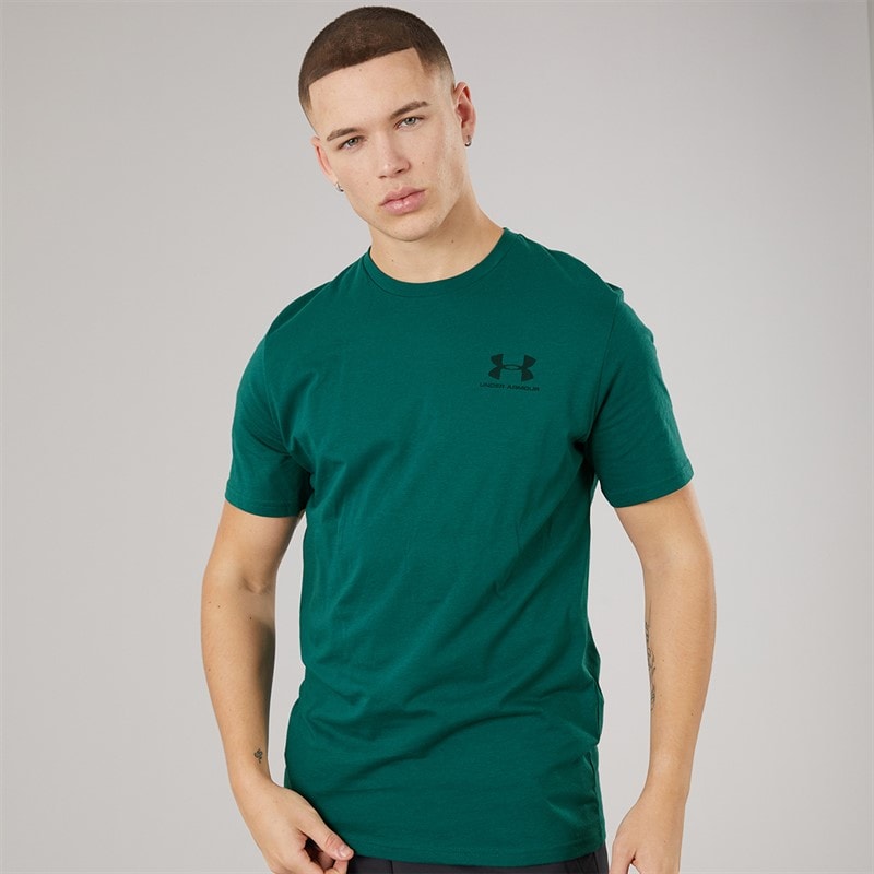 Under Armour Herre UA Sportstyle venstre bryst kortærmet T-shirt Rack Green/Arden Green