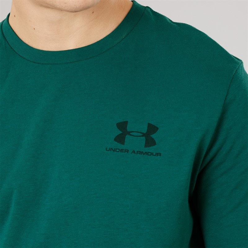 Under Armour Herre UA Sportstyle venstre bryst kortærmet T-shirt Rack Green/Arden Green - Billede 3