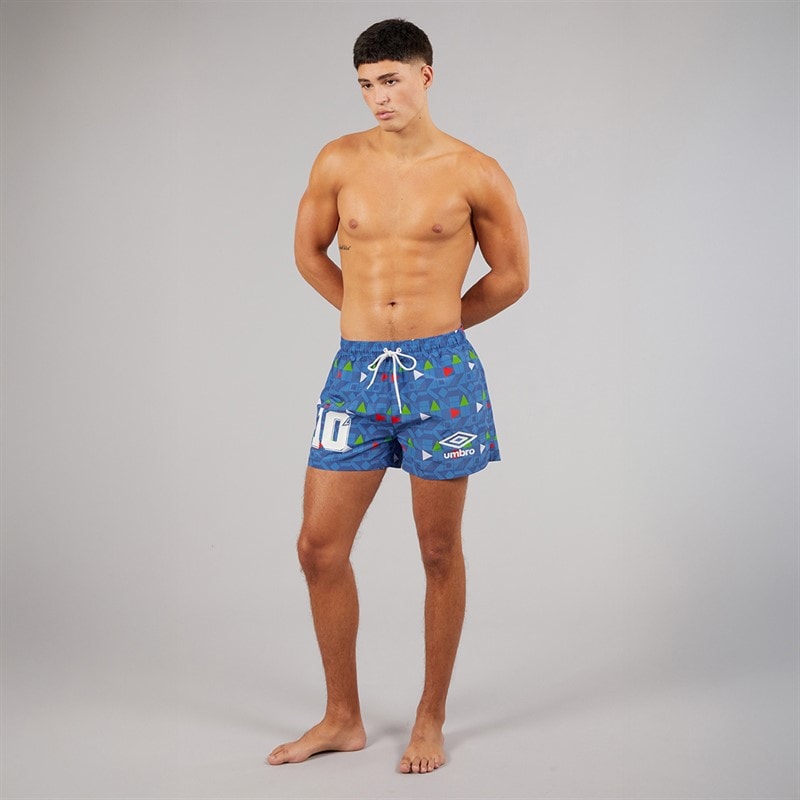 Umbro Herre Racer Svømme Shorts Blå/Rød/Grøn/Hvid - Billede 4
