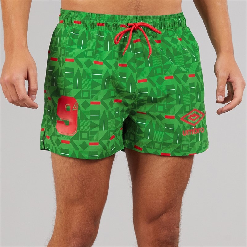 Umbro Herre Racer Svømme Shorts Grøn/Rød/Hvid