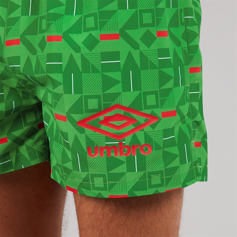 Umbro Herre Racer Svømme Shorts Grøn/Rød/Hvid - Billede 3