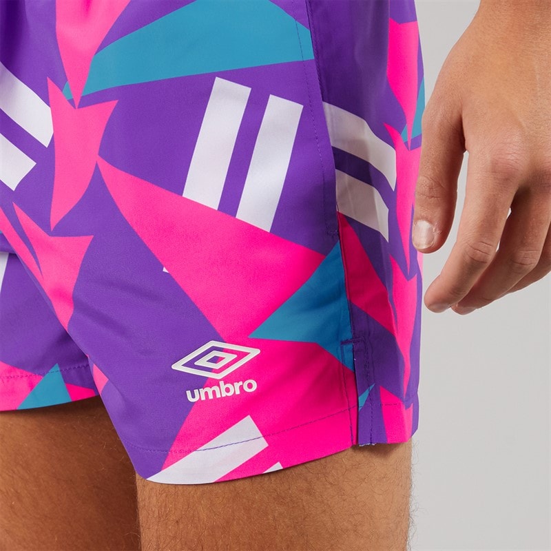 Umbro Herre Loco Svømme Shorts Prism Violet/Knockout Pink/Hawiian Blue - Billede 3