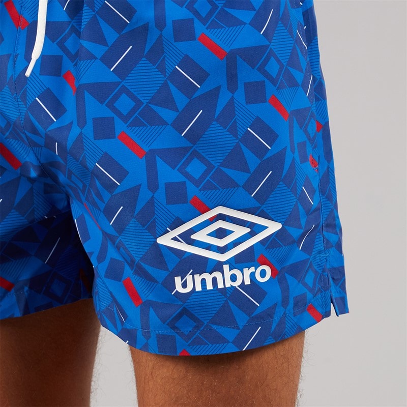 Umbro Herre Racer Svømme Shorts Blå/Rød/Hvid - Billede 3