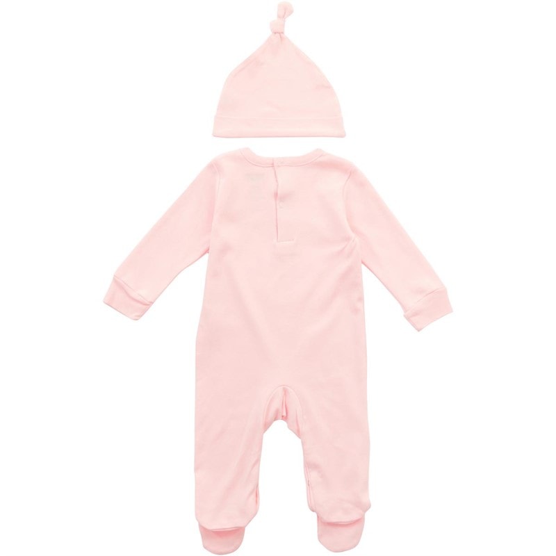 DKNY Jeans Baby Piger Sæt Med Knude Hat Lyserød Baby Pink - Billede 2