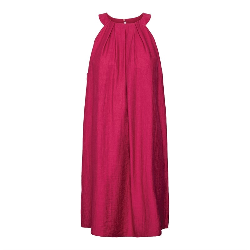 Vero Moda Dame Evalina Halterneck Mini Kjole Sangria - Billede 1