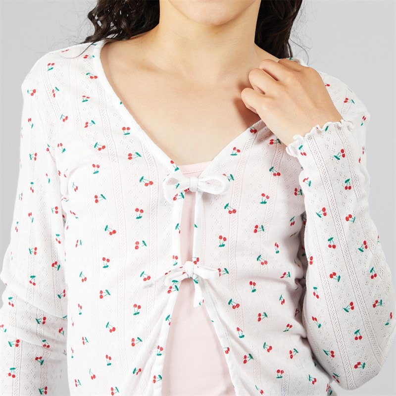 Vero Moda Piger Marie Cardigan Sne Hvid Jordbær - Billede 3