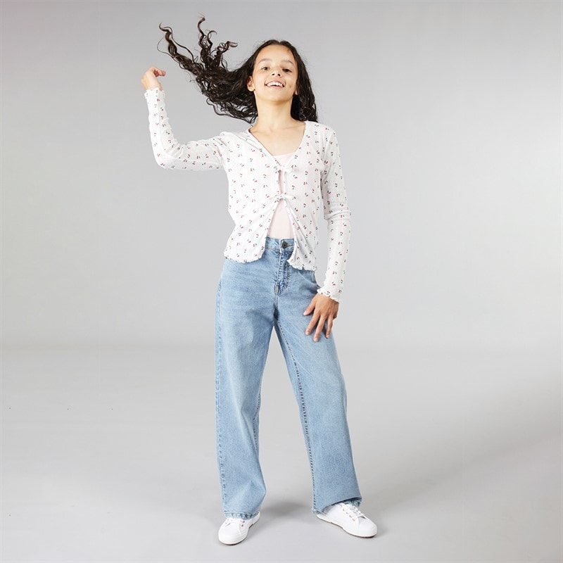 Vero Moda Piger Marie Cardigan Sne Hvid Jordbær - Billede 4