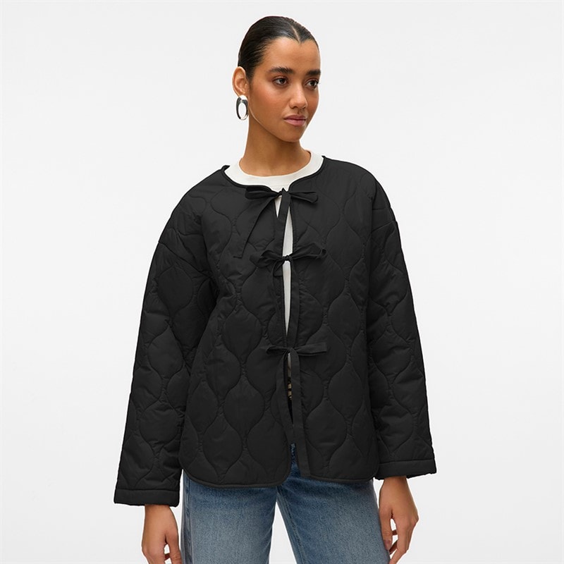 Vero Moda Dame Sabine Quiltet Jakke Sort - Billede 1