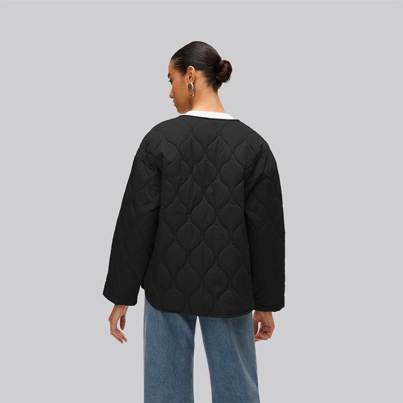 Vero Moda Dame Sabine Quiltet Jakke Sort - Billede 2
