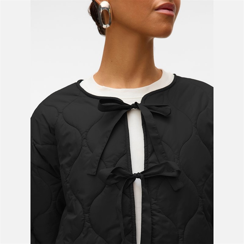 Vero Moda Dame Sabine Quiltet Jakke Sort - Billede 3