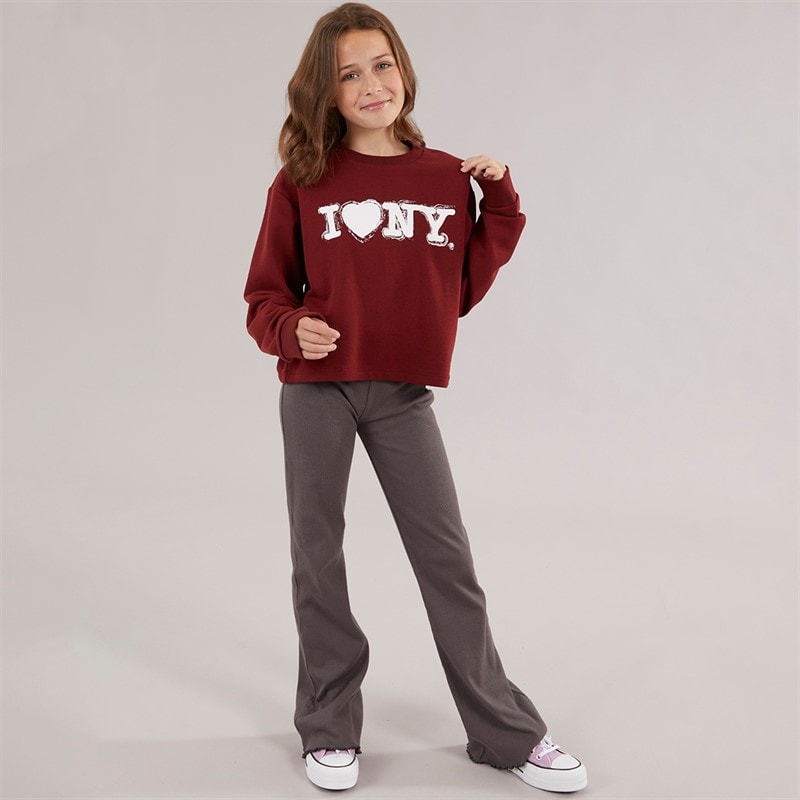 Vero Moda Piger New York Sweatshirt C-12 Syrah/New York/Niagara Falls C-12 Syrah_New York & Niagara Falls - Billede 3
