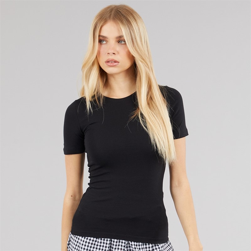 Vero Moda Dame Lulu T-shirt Sort - Billede 1