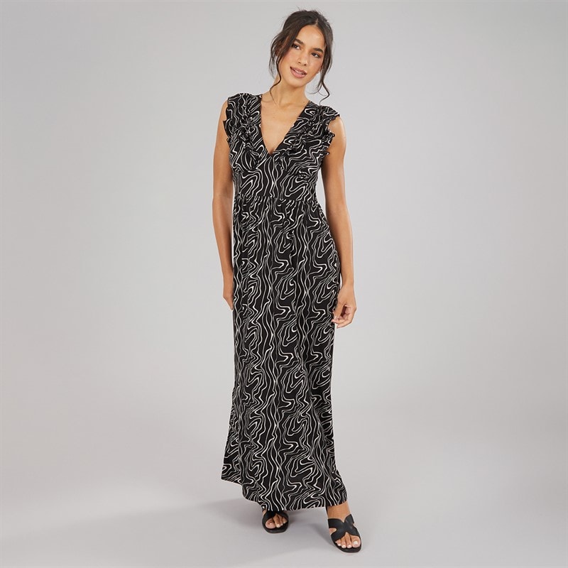 Vero Moda Dame Easy Joy Maxi Kjole Sort - Billede 3