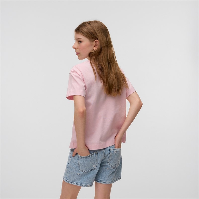 Vero Moda Piger Palma Mette T Shirt Pink-A-Boo - Billede 2