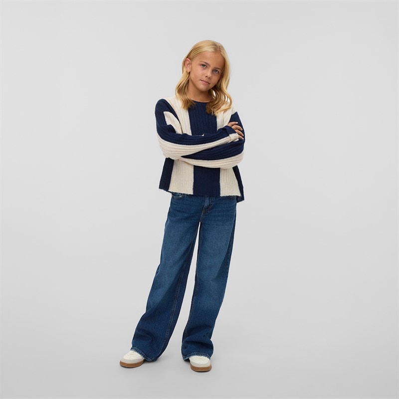 Vero Moda Piger Jojo Sweater Marineblå - Billede 3