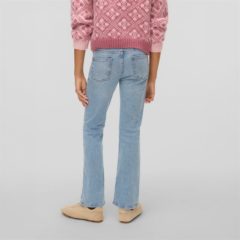 Vero Moda Pigerne Flash Flared Jeans Lyseblå denim - Billede 2