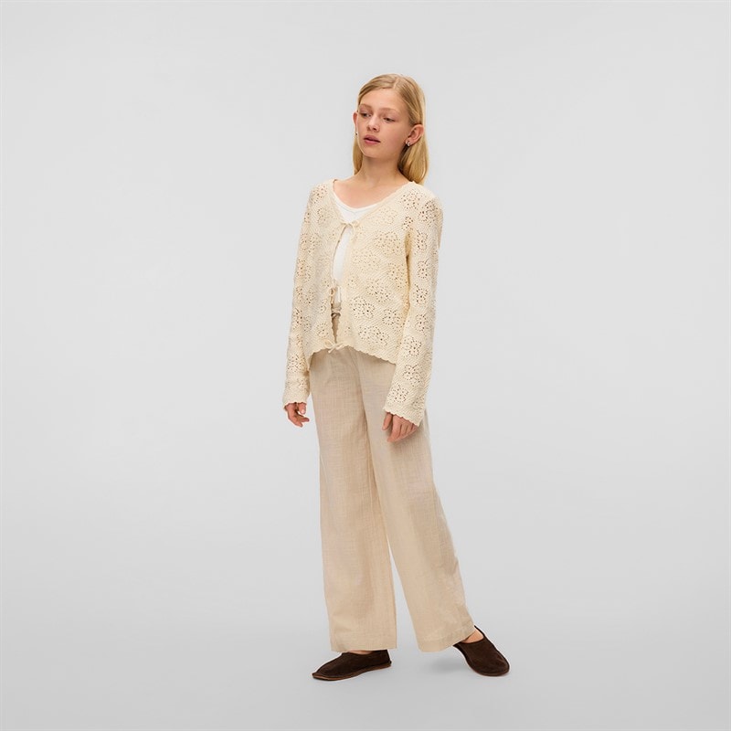 Vero Moda Piger Ava Bindebånd Cardigan Birk - Billede 3