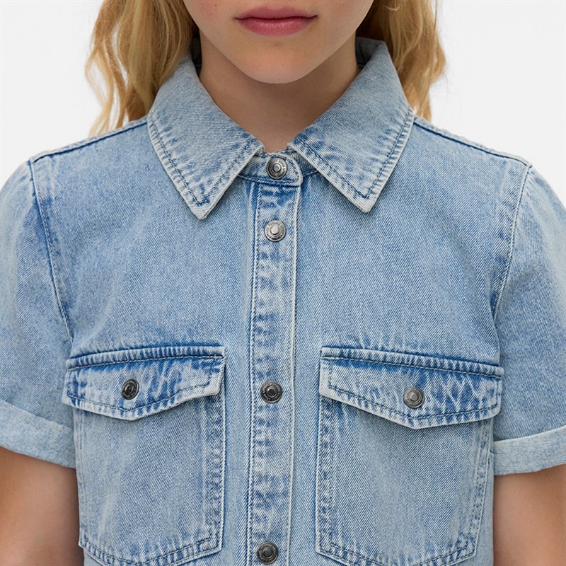 Vero Moda Piger Daisy Vide Ben Jeans Lyseblå denim - Billede 4