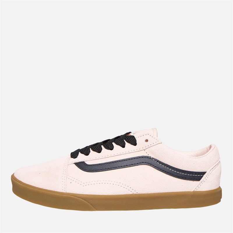 Vans Dame Old Skool Lowpro Ruskind Sneakers Fersken Blush - Billede 1