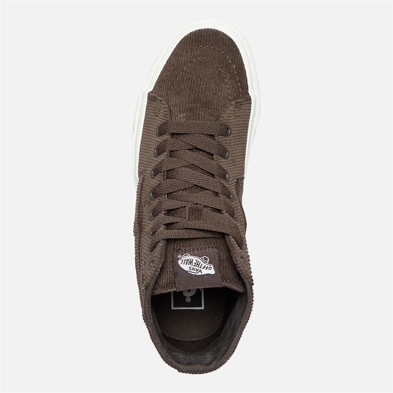 Vans Dame Sk8-Hi Taperede Corduroy Sko Turkisk Kaffe - Billede 4