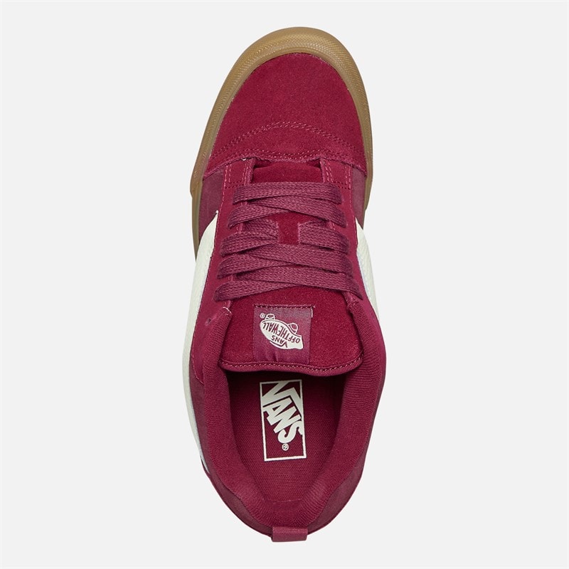 Vans Herre Knu Skool Træningssko Mørkerød/Gum - Billede 4