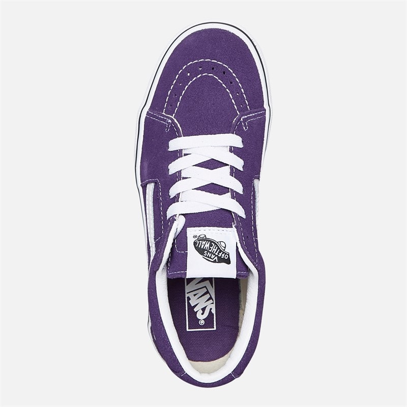 Vans Junior Sk8-Low ruskind sneakers gotisk drue - Billede 4