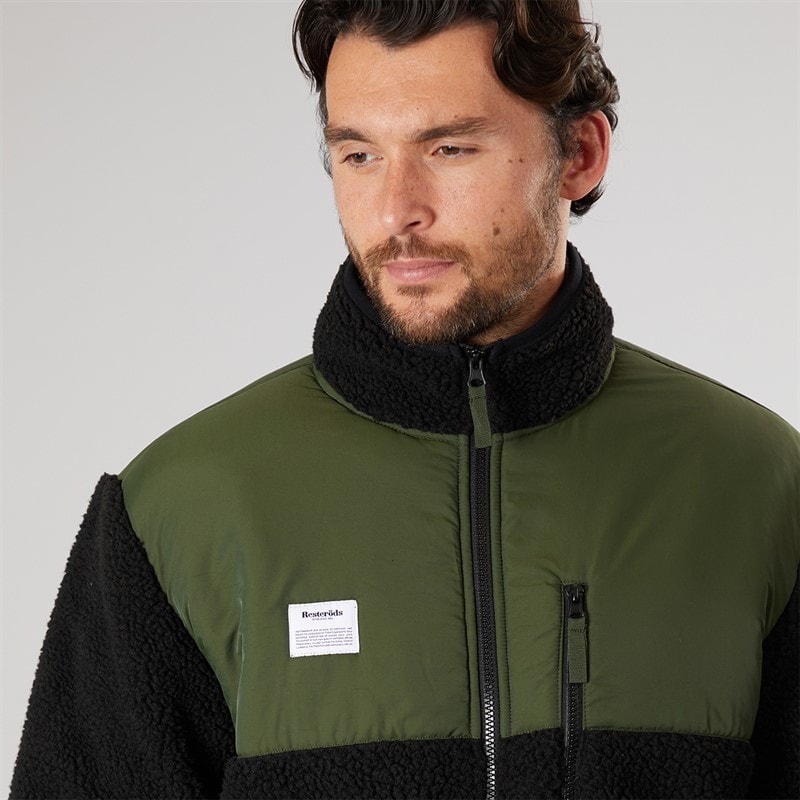 Resteröds Herre Panel Lynlås Fleece Grøn - Billede 3
