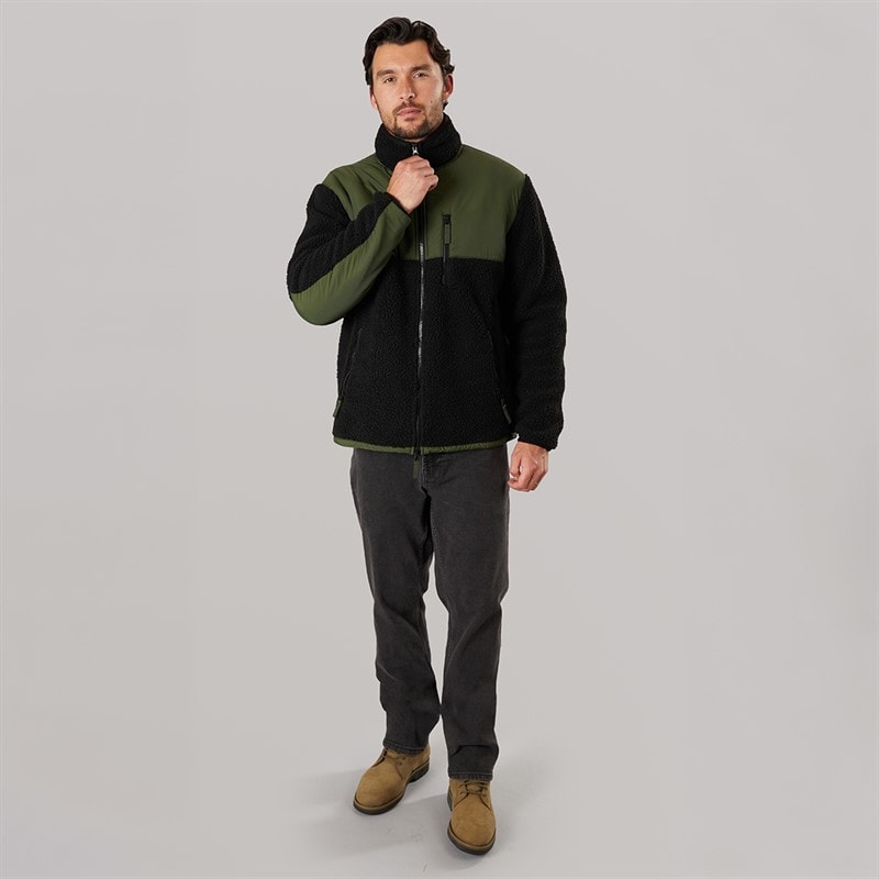 Resteröds Herre Panel Lynlås Fleece Grøn - Billede 4
